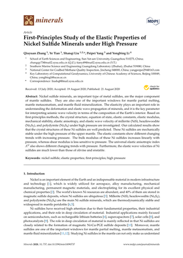 First-Principles Study of the Elastic Properties of Nickel Sulfide Minerals Under High Pressure