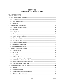 Section 9 Sewer Collection Systems