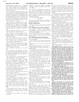 Congressional Record—House H8191