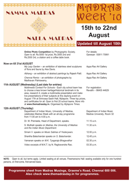 Madras Week Programmes.Pmd