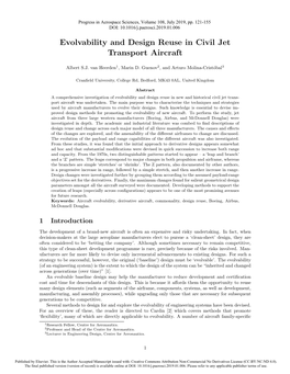 Evolvability and Design Reuse in Civil Jet Transport Aircraft
