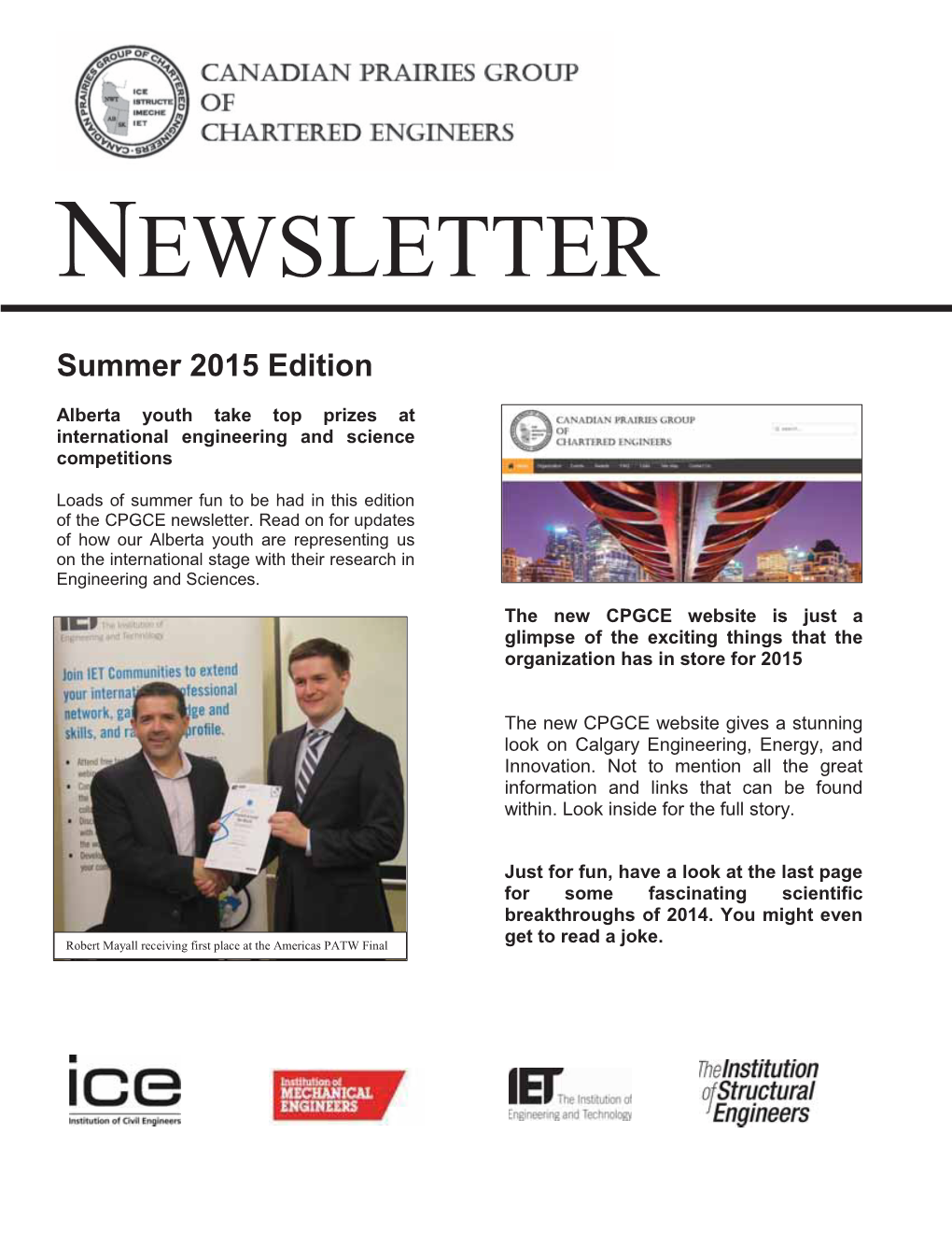 CPGCE Newsletter – 2015 (Summer)