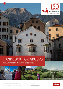 Handbook for Groups Hall-Wattens Region 2020/2021