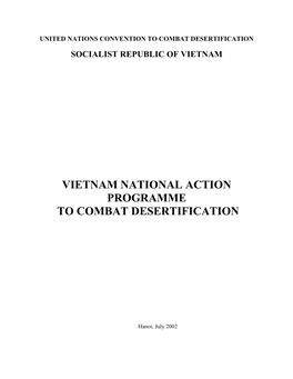 Vietnam National Action Programme to Combat Desertification