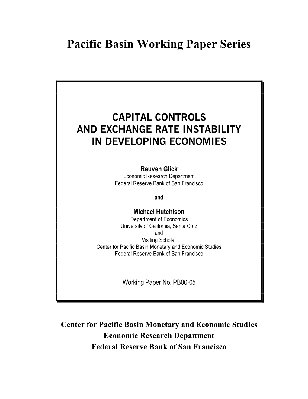 Capital Controls and Exchange Rate Instability in Developing Economies