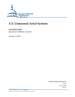 U.S. Unmanned Aerial Systems