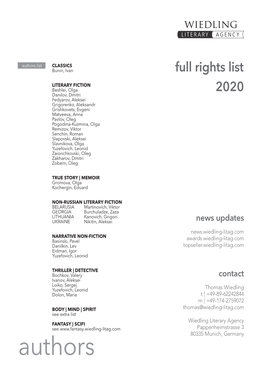 Rights List 2020