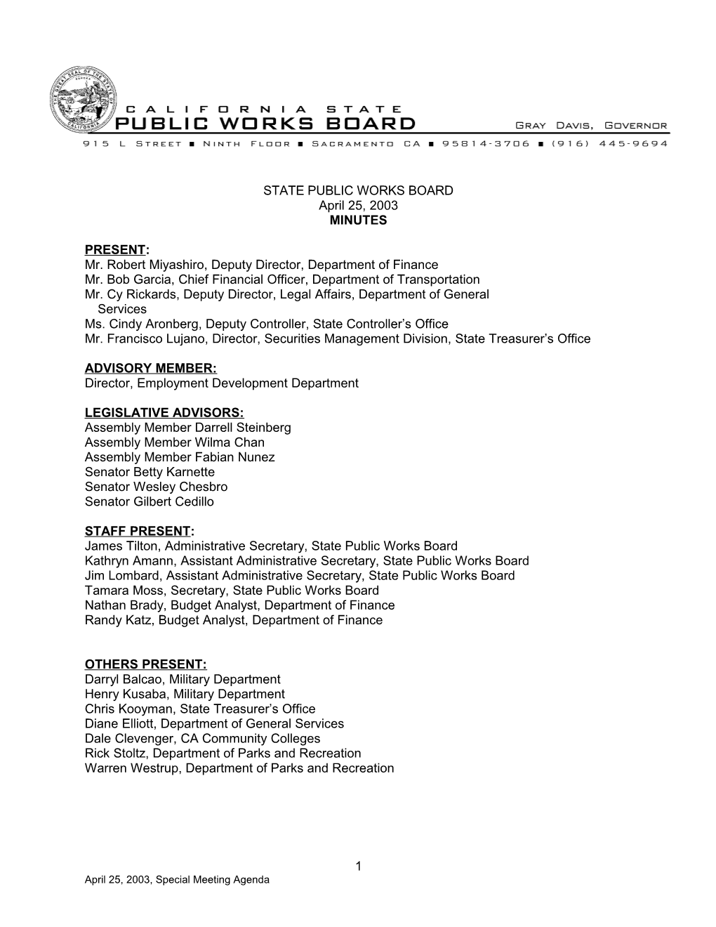 State Public Works Board