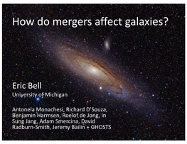 How Do Mergers Affect Galaxies?