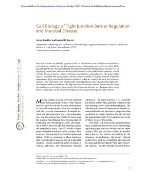 Cell Biology of Tight Junction Barrier Regulation and Mucosal Disease