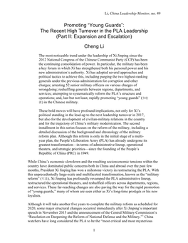 The Recent High Turnover in the PLA Leadership (Part II: Expansion and Escalation)