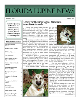 Florida Lupine NEWS