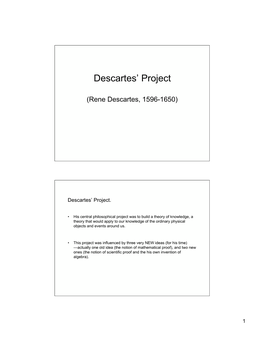 Descartes' Project