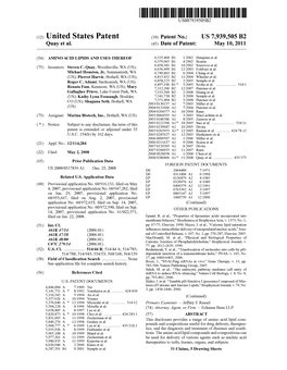 (12) United States Patent (10) Patent No.: US 7,939,505 B2 Quay Et Al