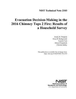 Evacuation Decision-Making in the 2016 Chimney Tops 2 Fire: Results of a Household Survey