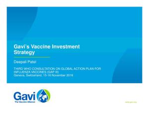 Gavi's Vaccine Investment Strategy
