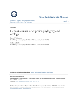 Genus Flexamia: New Species, Phylogeny, and Ecology Robert F