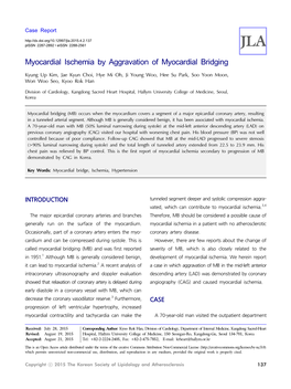Myocardial Ischemia by Aggravation of Myocardial Bridging