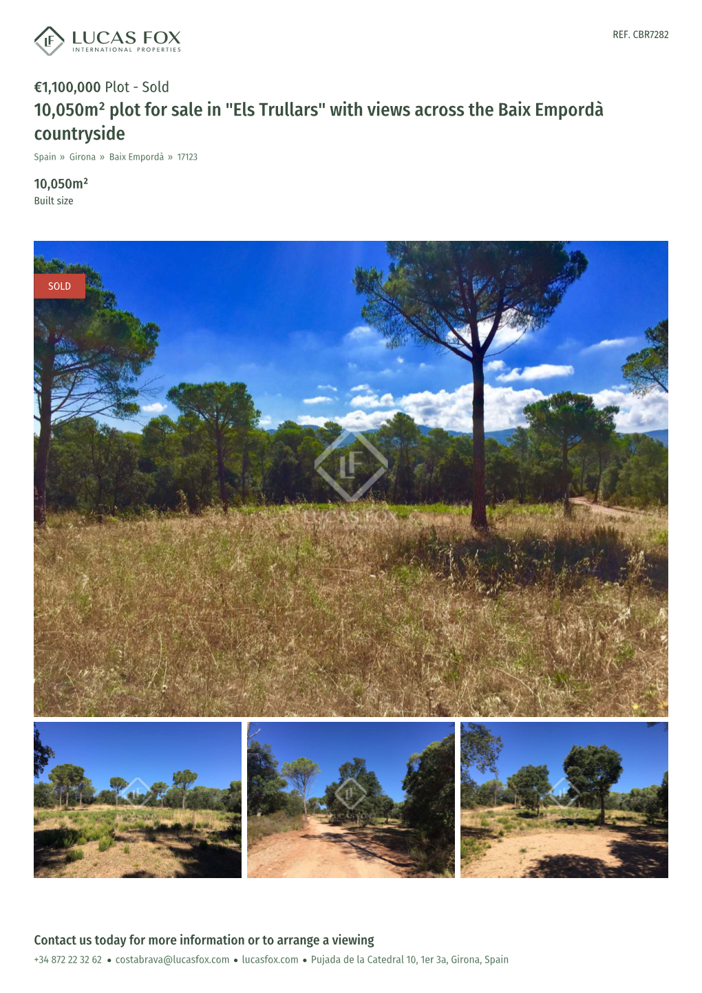 10050M² Plot for Sale in "Els Trullars" with Views Across