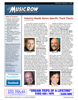 Industry Needs Genre Specific Track Charts by David M