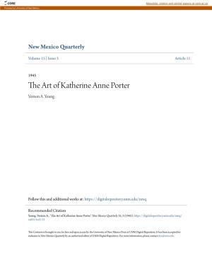 The Art of Katherine Anne Porter Vernon A
