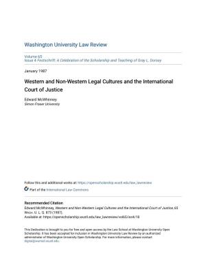 Western and Non-Western Legal Cultures and the International Court of Justice