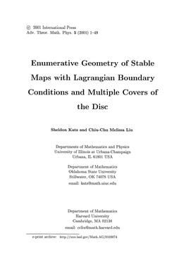 Enumerative Geometry of Stable Maps with Lagrangian Boundary Conditions and Multiple Covers of the Disc