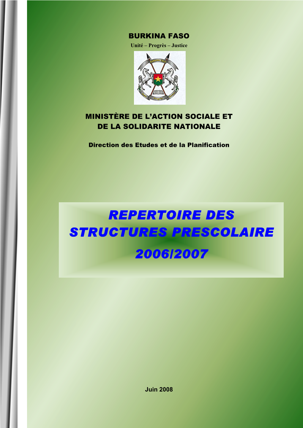 Repertoire Des Structures Prescolaire 2006/2007