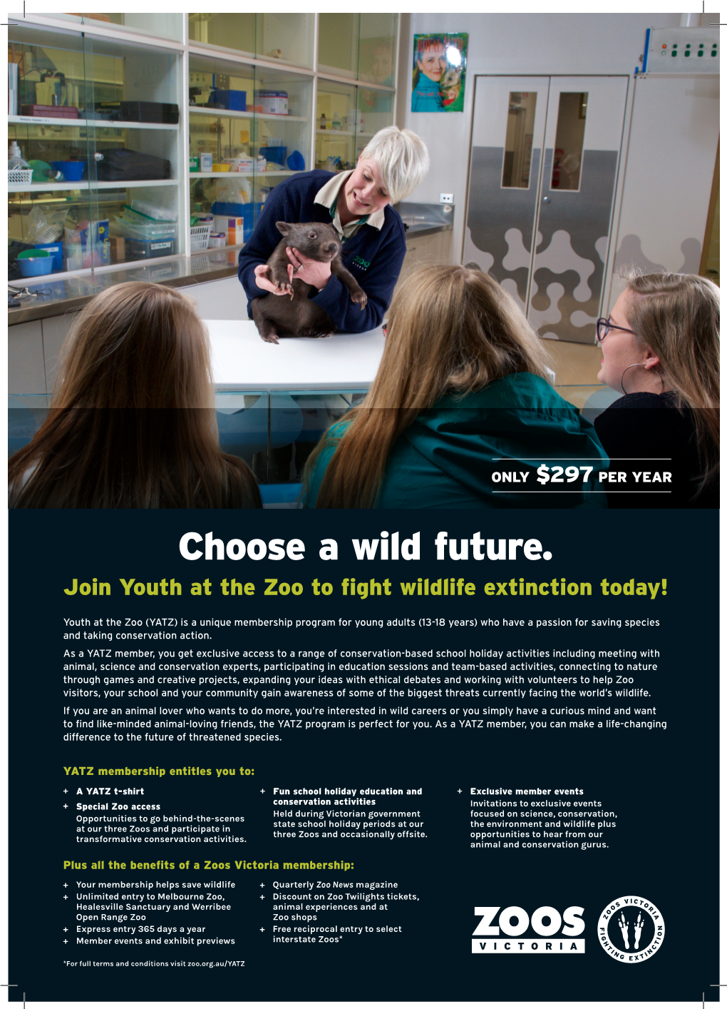 Choose a Wild Future. Join Youth at the Zoo to Fight Wildlife Extinction Today!