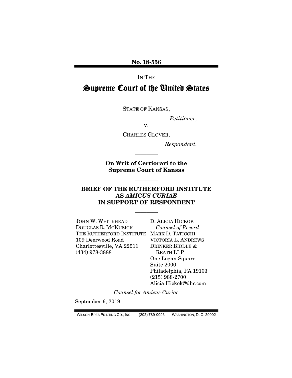 Amicus Brief of the Rutherford Institute