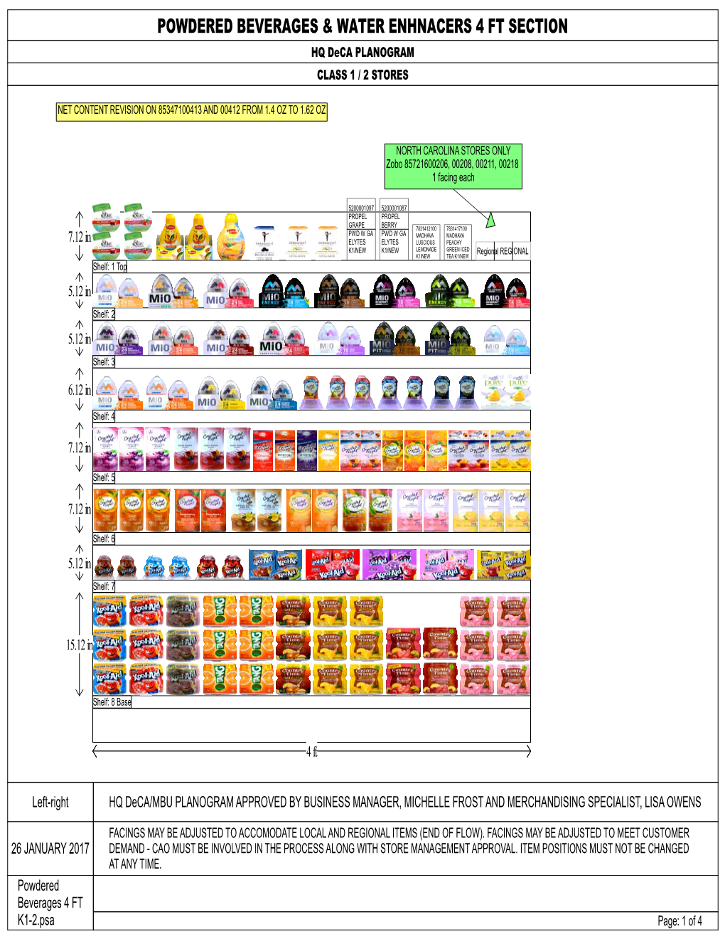 Powdered-Beverages Europe.Psa POWDERED BEVERAGES & WATER ENHNACERS 4 FT SECTION