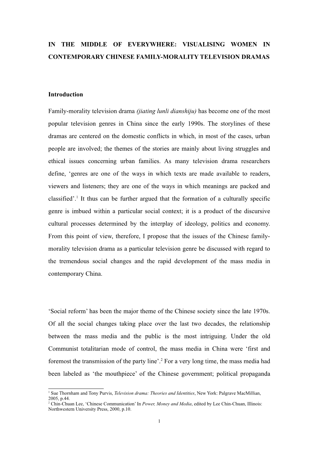 Visualising Women in Contemporary Chinese Family-Morality Television Dramas