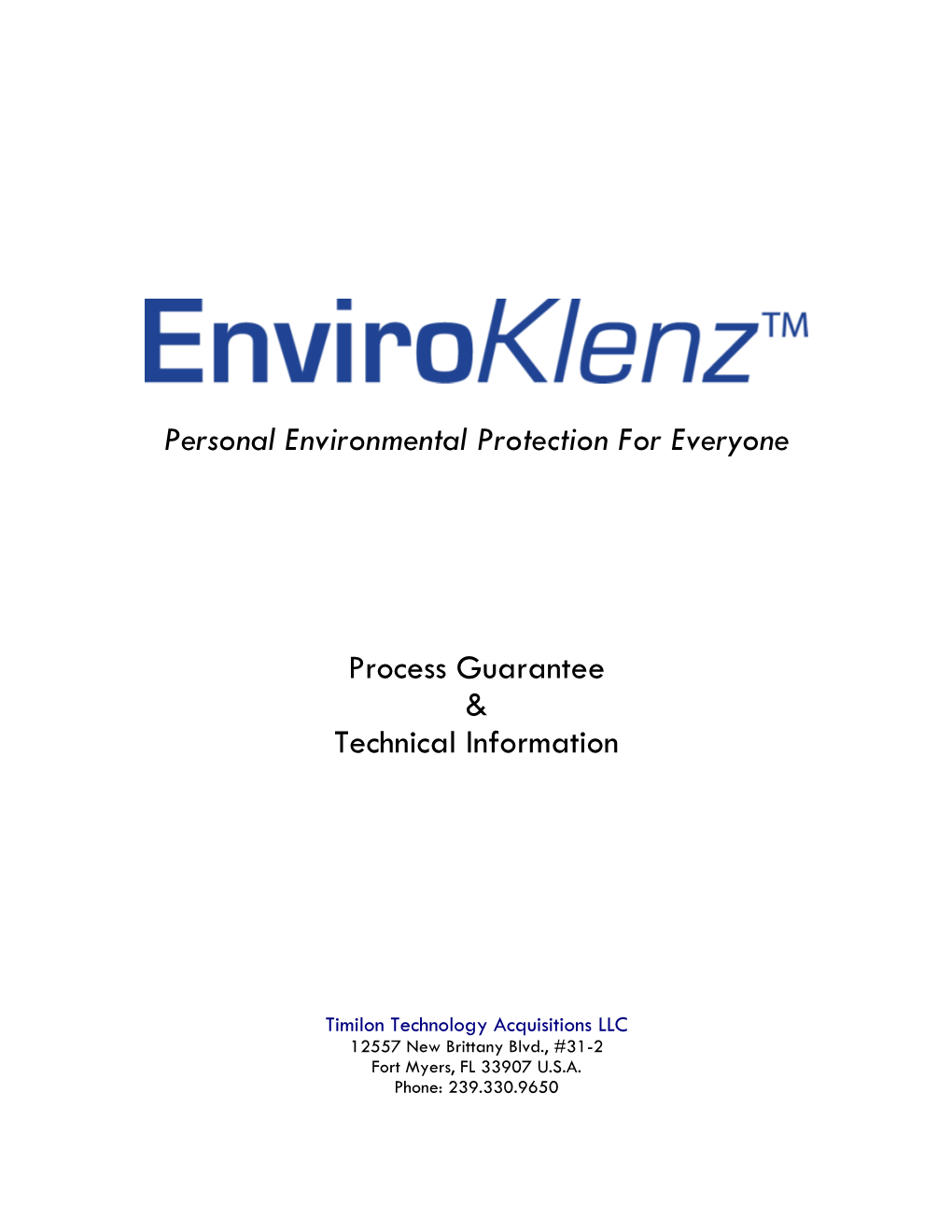 Enviroklenz® Technical Report