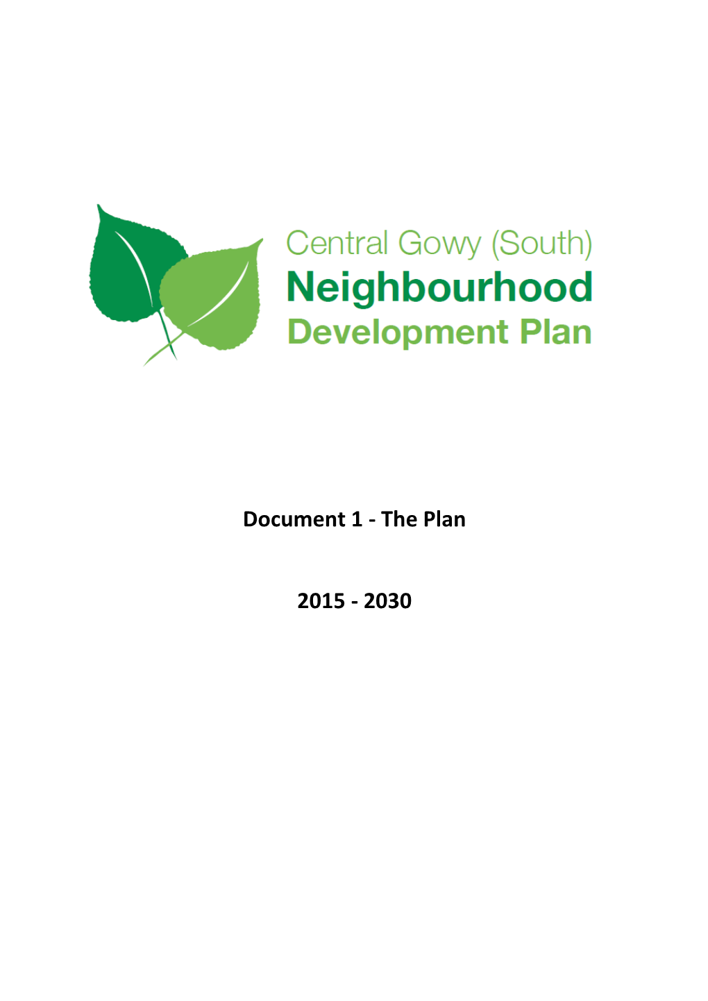 Document 1 - the Plan