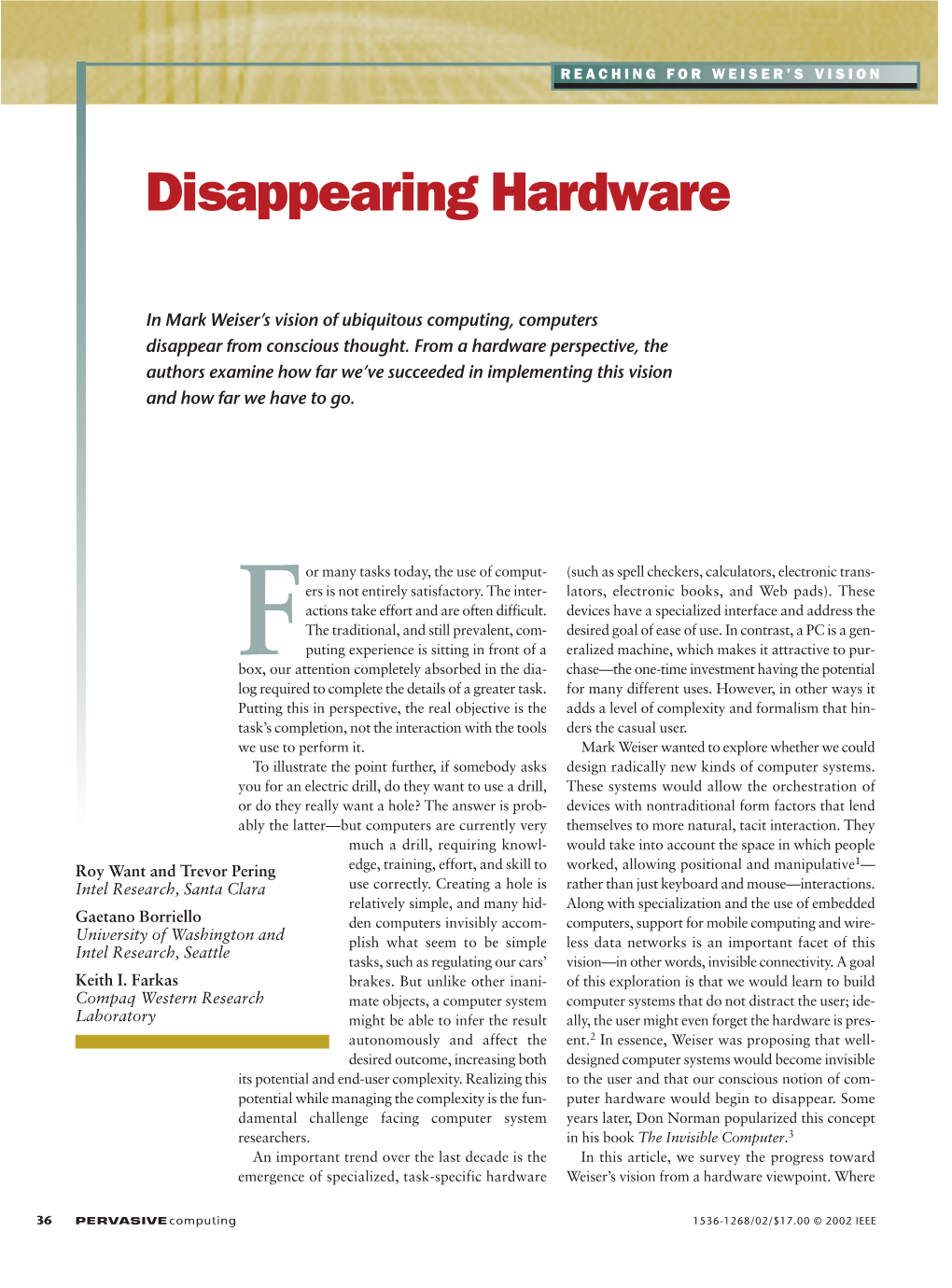 Disappearing Hardware