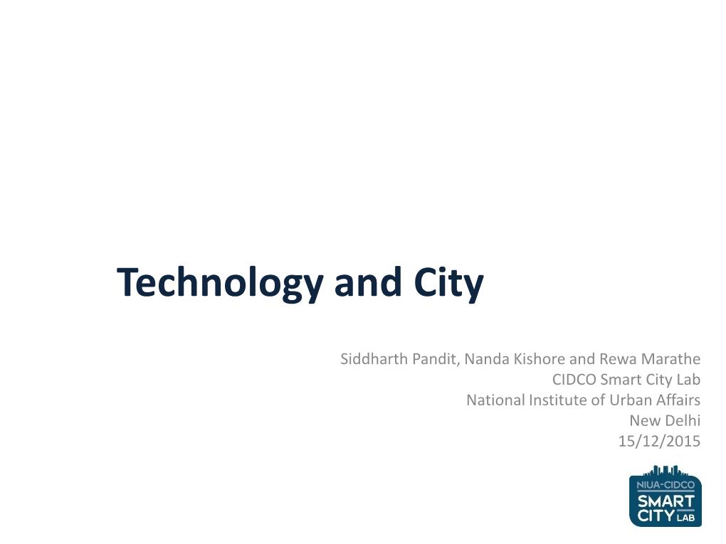 CIDCO NAVI MUMBAI SOUTH SMART CITY PLAN CIDCO City and Industrial Development Corporation