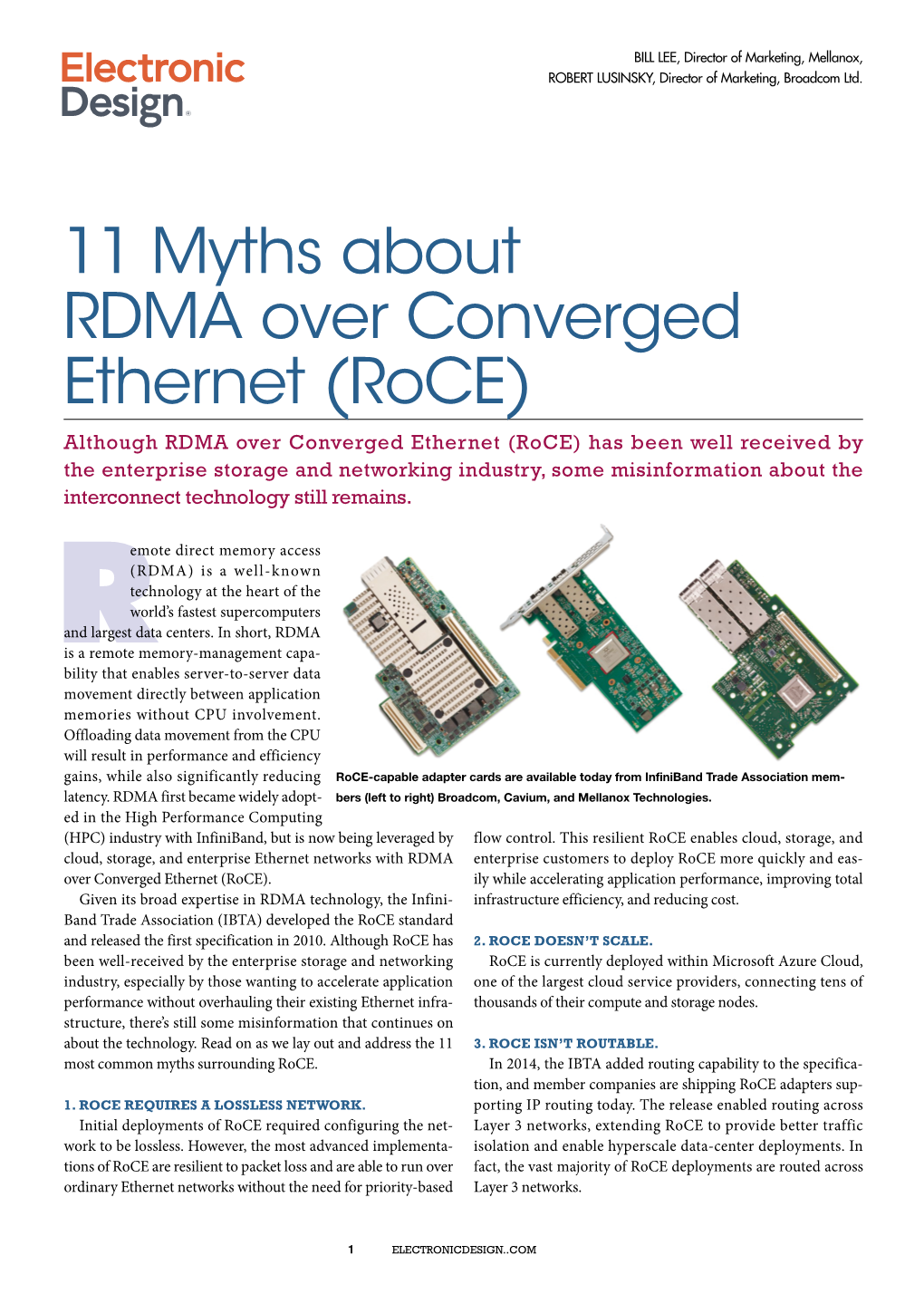 11 Myths About RDMA Over Converged Ethernet