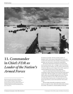 11. Commander in Chief: FDR As Leader of the Nation's Armed Forces