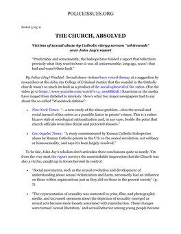 Policeissues.Org the Church, Absolved