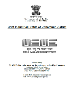 Brief Industrial Profile of Udhampur District