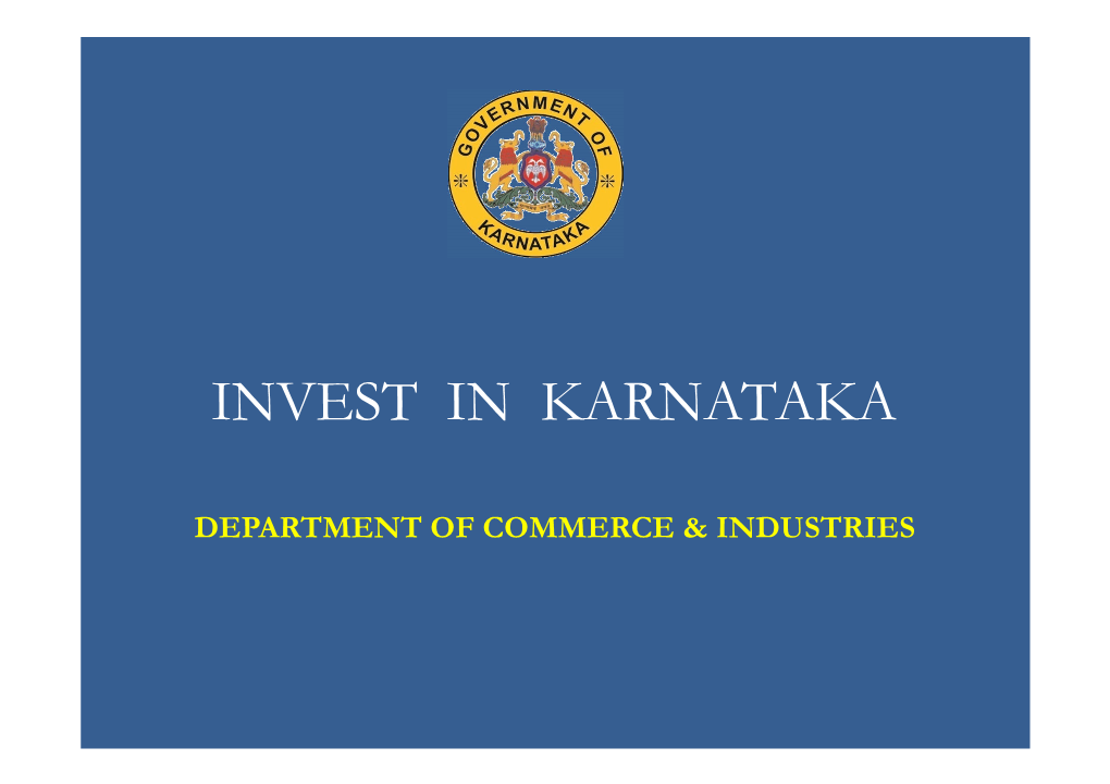 Invest in Karnataka