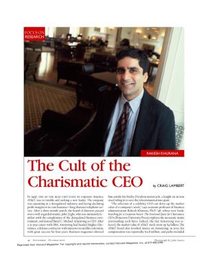 The Cult of the Charismatic CEO by CRAIG LAMBERT