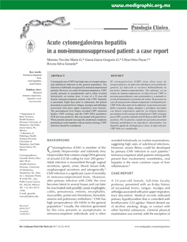 Acute Cytomegalovirus Hepatitis in a Non-Immunosuppressed Patient: a Case Report
