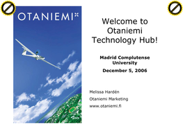Welcome to Otaniemi Technology Hub!