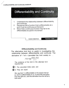 Differentiability and Continuity.Notebook
