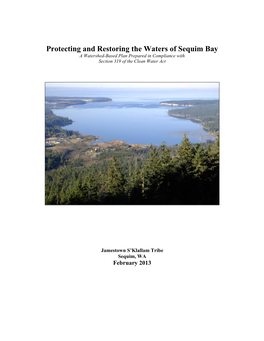 Sequim Bay Watershed-Based Plan