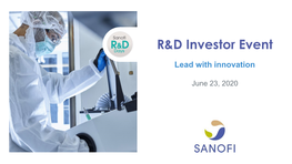 Sanofi 2020 R&D Day Presentation