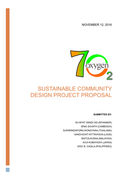 Sustainable Community Design Project Proposal