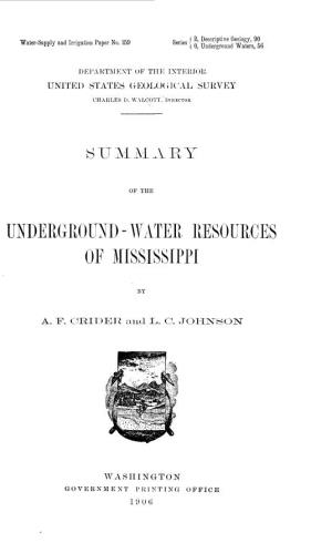 Underground - Water Resources of Mississippi