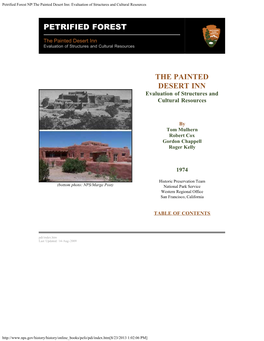 Petrified Forest NP:The Painted Desert Inn: Evaluation of Structures and Cultural Resources